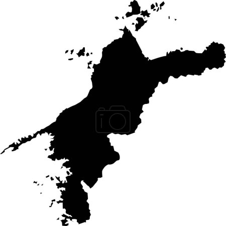 Illustration for Map of the country of taiwan - Royalty Free Image