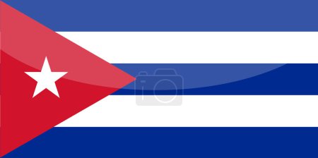 Illustration for Cuba flag, vector illustration. - Royalty Free Image