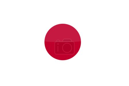 Illustration for Japan flag flat design icon vector illustration - Royalty Free Image