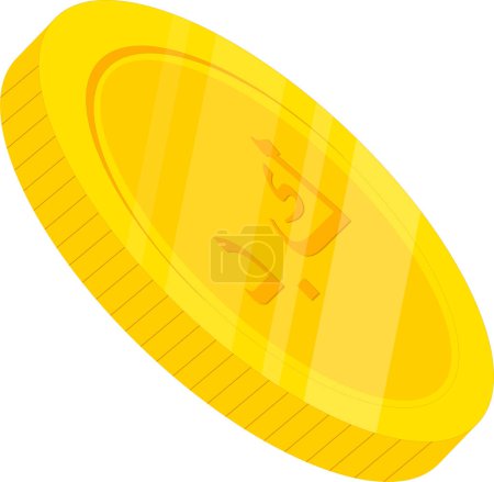 Illustration for Golden money icon on white background - Royalty Free Image