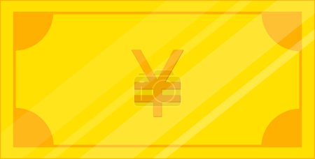 Ilustración de Yen moneda japonesa símbolo. vector. yen yen símbolo sobre un fondo amarillo - Imagen libre de derechos