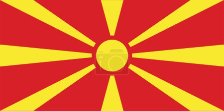 Téléchargez les illustrations : Le drapeau de Macédoine - en licence libre de droit