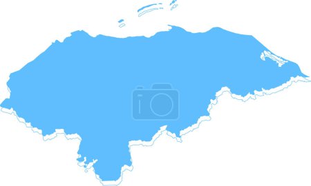 Illustration for Honduras vector map.Hand drawn minimalism style. - Royalty Free Image