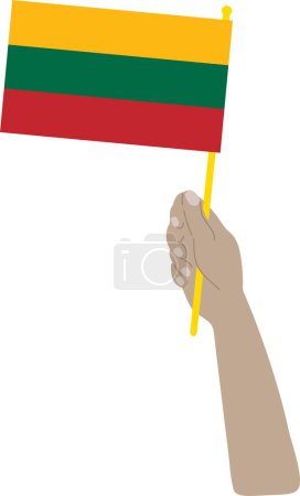 Illustration for Flag of lithuania, vector illustration - Royalty Free Image