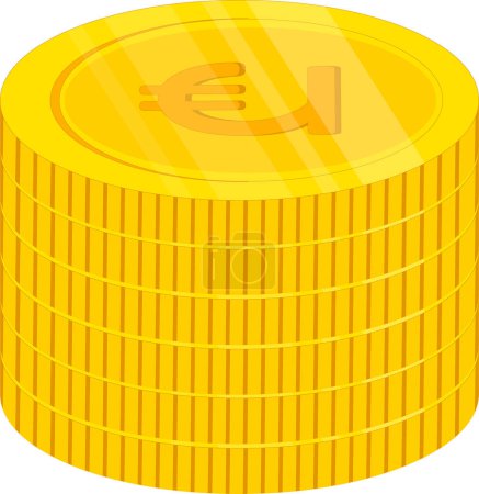 Ilustración de Moneda de oro en oro - Imagen libre de derechos
