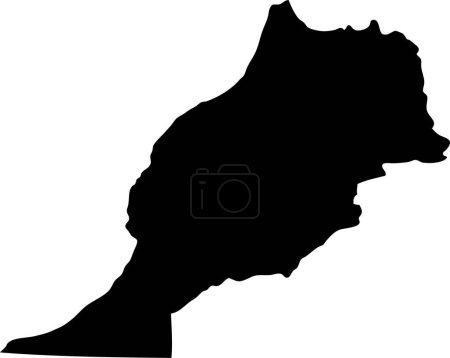 Illustration for Africa Morocco map vector map.Hand drawn minimalism style. - Royalty Free Image