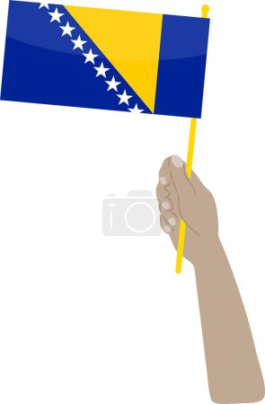 Téléchargez les illustrations : Design de drapeau bosnia et herzèze - en licence libre de droit