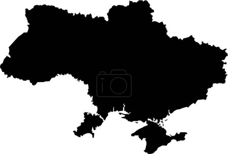 Ukraine map vector map.Hand drawn minimalism style.