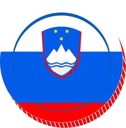 Téléchargez les illustrations : Drapeau de la slovenia dans les montagnes - en licence libre de droit