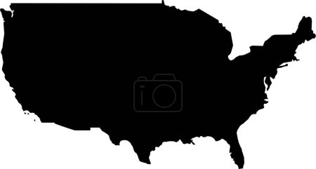 Illustration for Map of the united states with shadow of the map of washington - Royalty Free Image