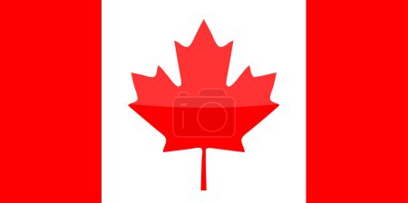 Illustration for Canada flag vector illustration - Royalty Free Image