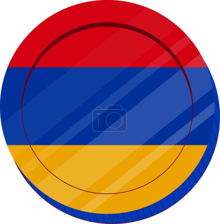 Illustration for Armenia Flag hand drawn,Armenian Dram hand drawn - Royalty Free Image