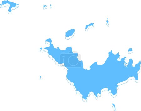 Ilustración de Mapa finland en azul - Imagen libre de derechos