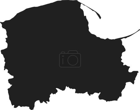 Illustration for Belgium map silhouette icon - Royalty Free Image