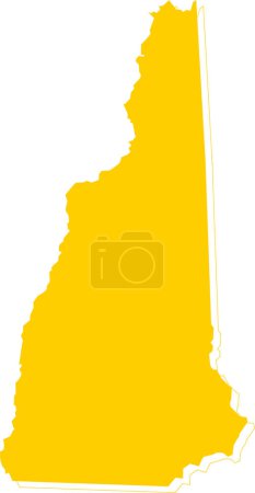 Téléchargez les illustrations : Carte précise de New Hampshire - en licence libre de droit