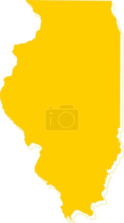 Ilustración de Mapa amarillo de Ucrania - Imagen libre de derechos