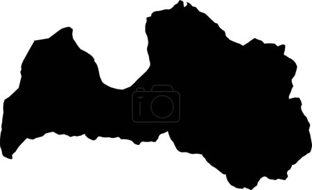 Illustration for Latvia map vector map.Hand drawn minimalism style. - Royalty Free Image