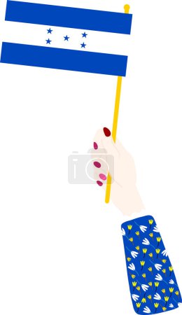 Illustration for Woman with national flag of israel - Royalty Free Image