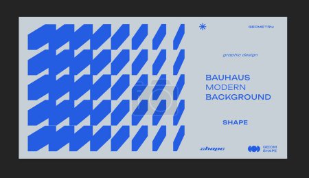 Illustration for Brutalism Abstract Geometric Background. Modern Bauhaus Pattern.  Geometrical Artwork. Vector Shape. - Royalty Free Image