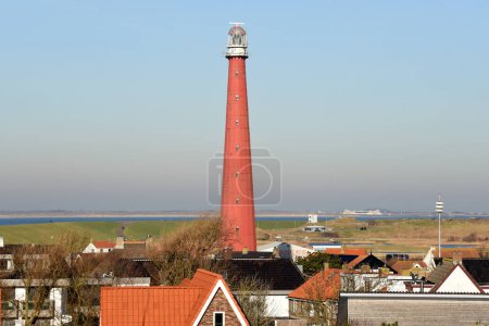 Foto de Den Helder, Netherlands. February 2023. De Lange Jaap lighthouse in Huisduinen, Den Helder. High quality photo - Imagen libre de derechos