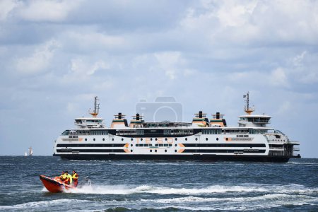 Photo for Den Helder, Netherlands. July 2, 2023. The Dokter Wagemaker, the TESO ferry between Den Helder and Texel. High quality photo - Royalty Free Image