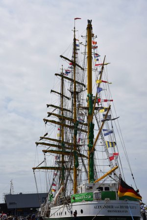 Photo for Den Helder, Netherlands. July 2, 2023. Tall ship Alexander von Humboldt in the port of Den Helder during Sail 2023. High quality photo - Royalty Free Image