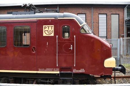 Photo for Utrecht, Netherlands. May 2023. Old dutch trains at the Railroad museum in Utrecht. High quality photo - Royalty Free Image