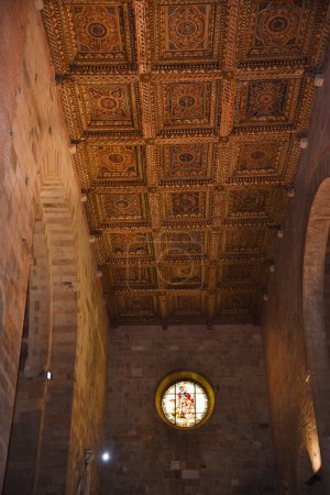 Photo for Lucca, Italy. September 17, 2023.The beautiful painted ceiling of the Basilica of Lucca. High quality photo - Royalty Free Image