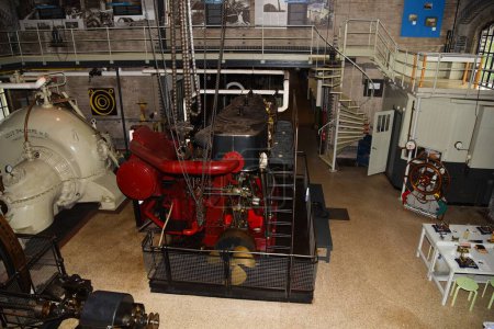 Medemblik, Niederlande. 28. Februar 2024. Alte Dampfmaschinen im Steamenigin Museum in Medemblik. Hochwertiges Foto