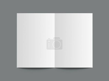 Photo for Blank A4 Half Sheet Fold brochure 3d render to present your design. - Royalty Free Image