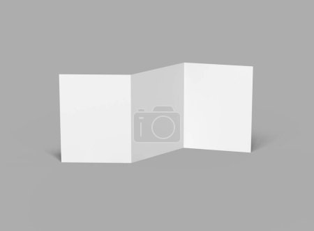 Leere Tri-fold US-Buchstaben 8,5x11 Zoll Broschüre 3D-Renderer