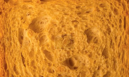 Foto de Primer plano de una textura de fondo rusk. Patrón de textura de rebanada de pan macro - Imagen libre de derechos