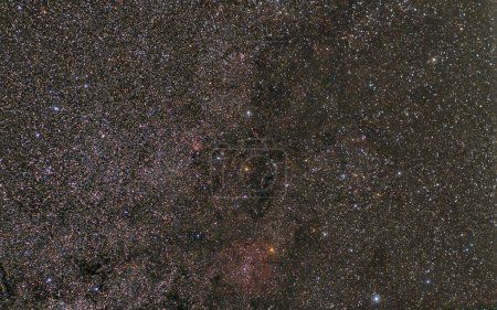 Foto de Constelación de Cefeo y Lacerta, con Delta Cephei, el prototipo de las estrellas variables Cefeidas - Imagen libre de derechos