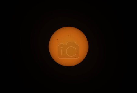 Photo for The Sun in visible light with sunspot, April 2024. During solar maximum, large numbers of sunspots appear - Royalty Free Image