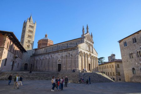 Photo for The cathedral of San Cerbone, built in the 11th century in Romanesque style, Massa Marittima, Tuscany, Italy - Royalty Free Image