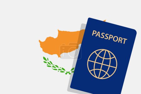 Ilustración de Pasaporte de Chipre. Vector de fondo de la bandera chipriota - Imagen libre de derechos