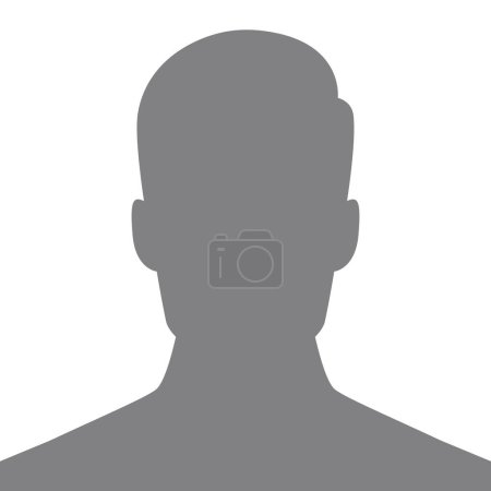 Illustration for Default Avatar Profile Placeholder. Abstract Vector Silhouette - Royalty Free Image