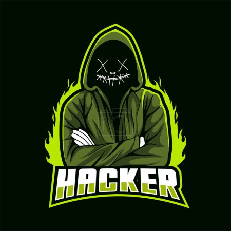 hacker mascot for sports and esports logo