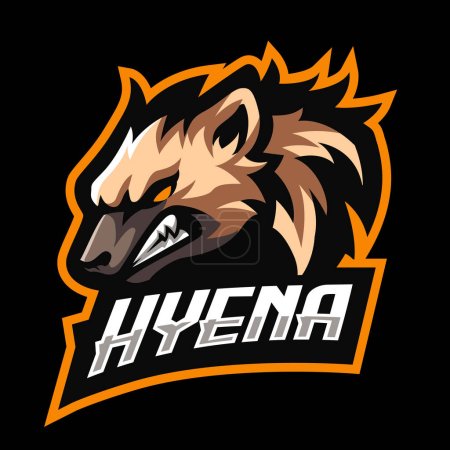 Illustration for Hyena esport gaming mascot logo template - Royalty Free Image