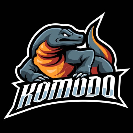 Komodo mascot logo design vector with modern illustration concept