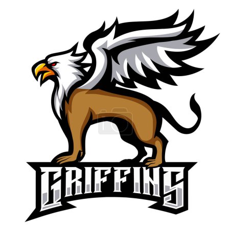 Ilustración de Griffin mascota esport logo design - Imagen libre de derechos