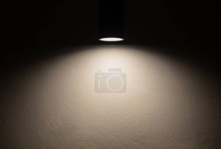 Photo for Lights on white wall at night - Royalty Free Image