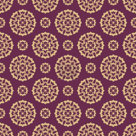Illustration for Seamless ornamental luxurious royal vector pattern in Ottoman Kaftan style. Use for fabric prints, weaving, knitting, home decoration, fashion design and bedding patterns - Royalty Free Image