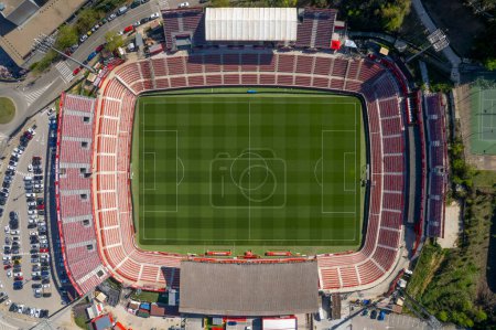 Photo for Girona, Spain, April 3, 2024. Girona FC Montilivi Stadium - Royalty Free Image