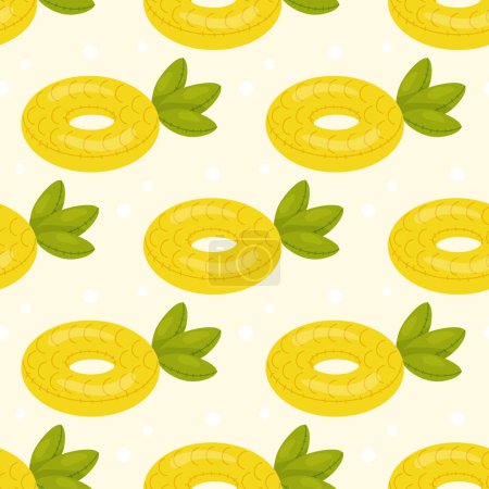 seamless pattern, pineapple fruit shaped swim lap inflatable children swim lap sea 