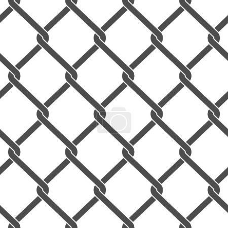 Illustration for Seamless pattern with mesh netting. Vector black and white background on white. - Royalty Free Image