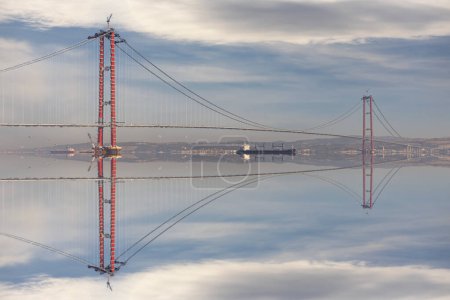 Téléchargez les photos : Nouveau pont reliant deux continents 1915 pont canakkale (pont dardanelles), Canakkale, Turquie - en image libre de droit