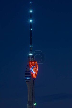 Photo for Camlica Hill, TV telecommunications tower (Kucuk Camlica TV-Radyo Kulesi) - Royalty Free Image