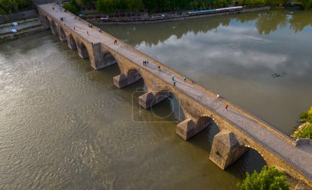 Photo for Historic ten-eyed bridge view (on gozlu kopru) - Royalty Free Image
