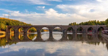 Photo for Historic ten-eyed bridge view (on gozlu kopru) - Royalty Free Image